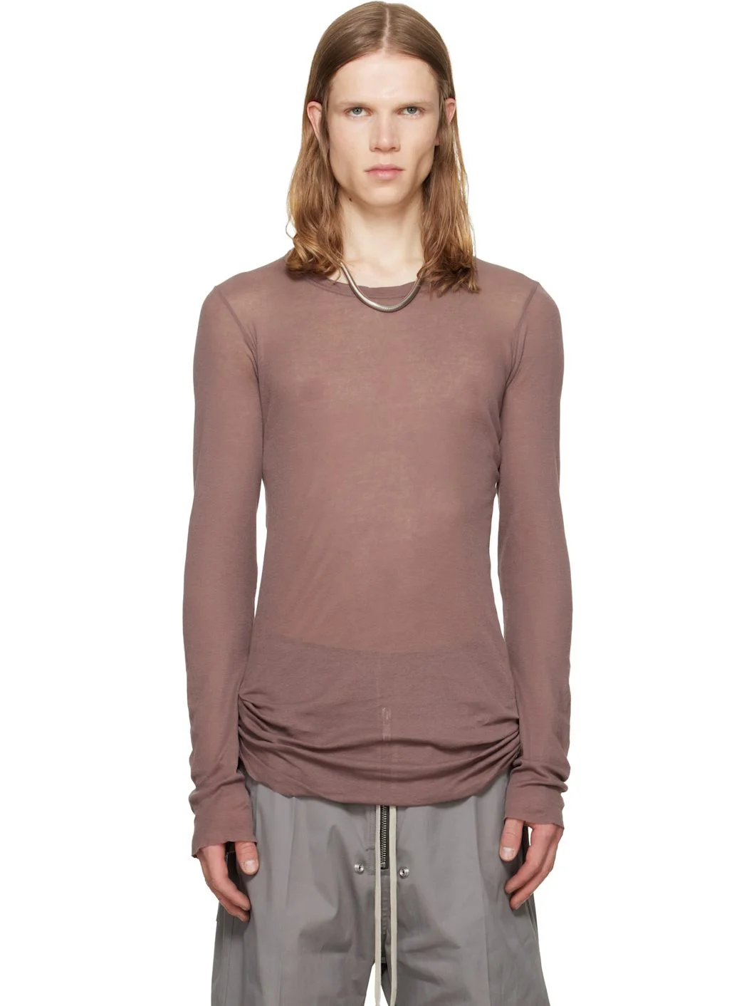 Purple Tower Rib LS T-shirt - 1