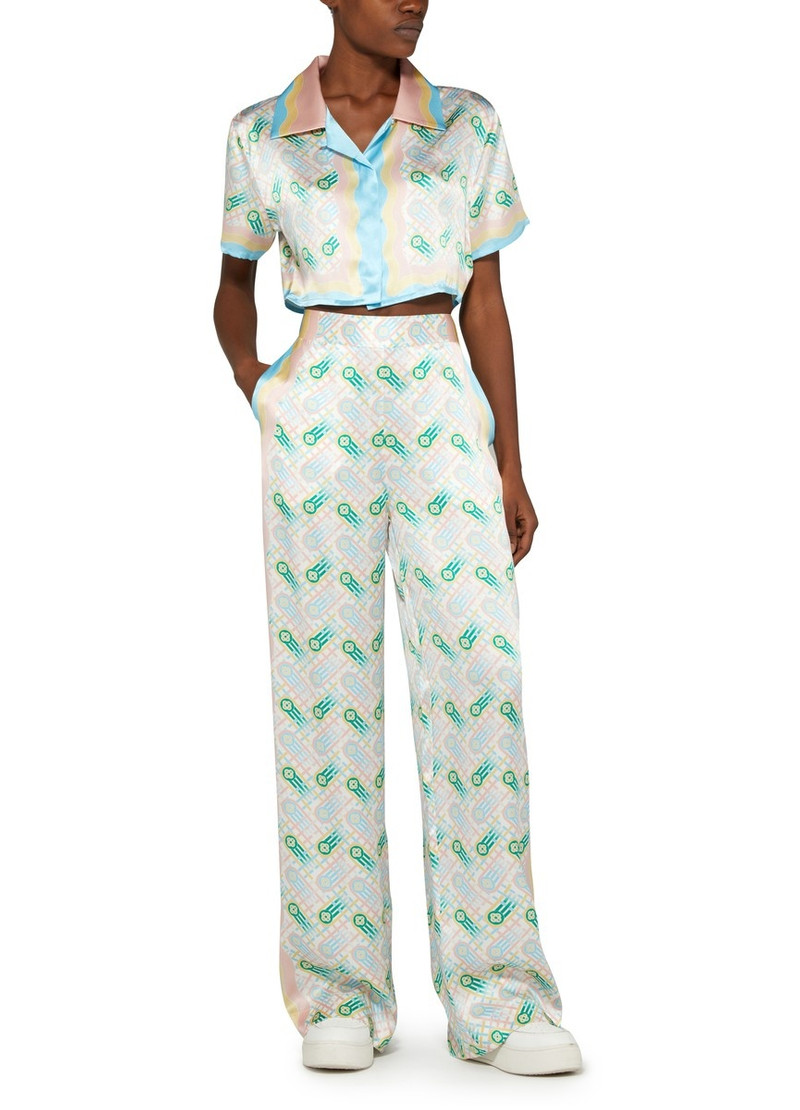 Printed straight leg Trousers 6
