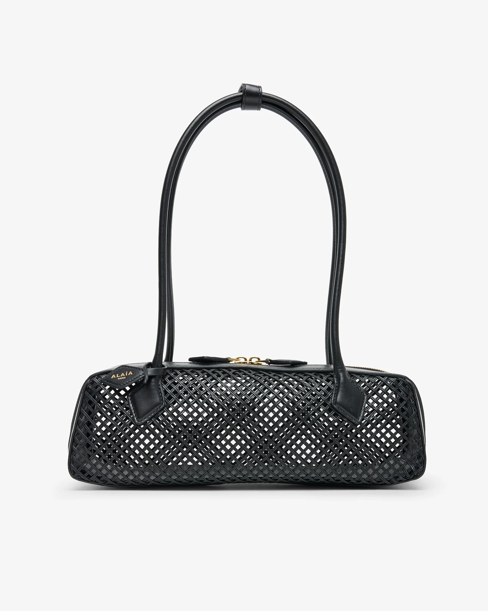 Le Teckel medium black leather bag - 1