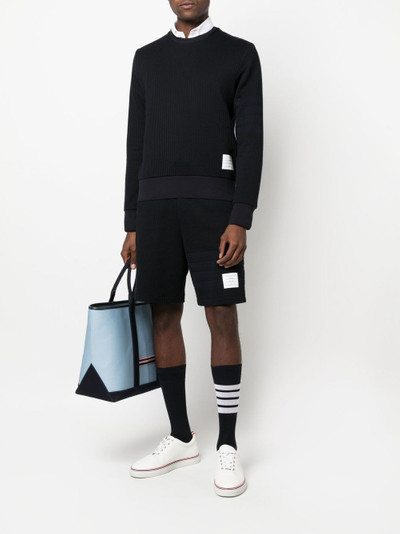 Thom Browne 4-Bar stripe seersucker track shorts outlook