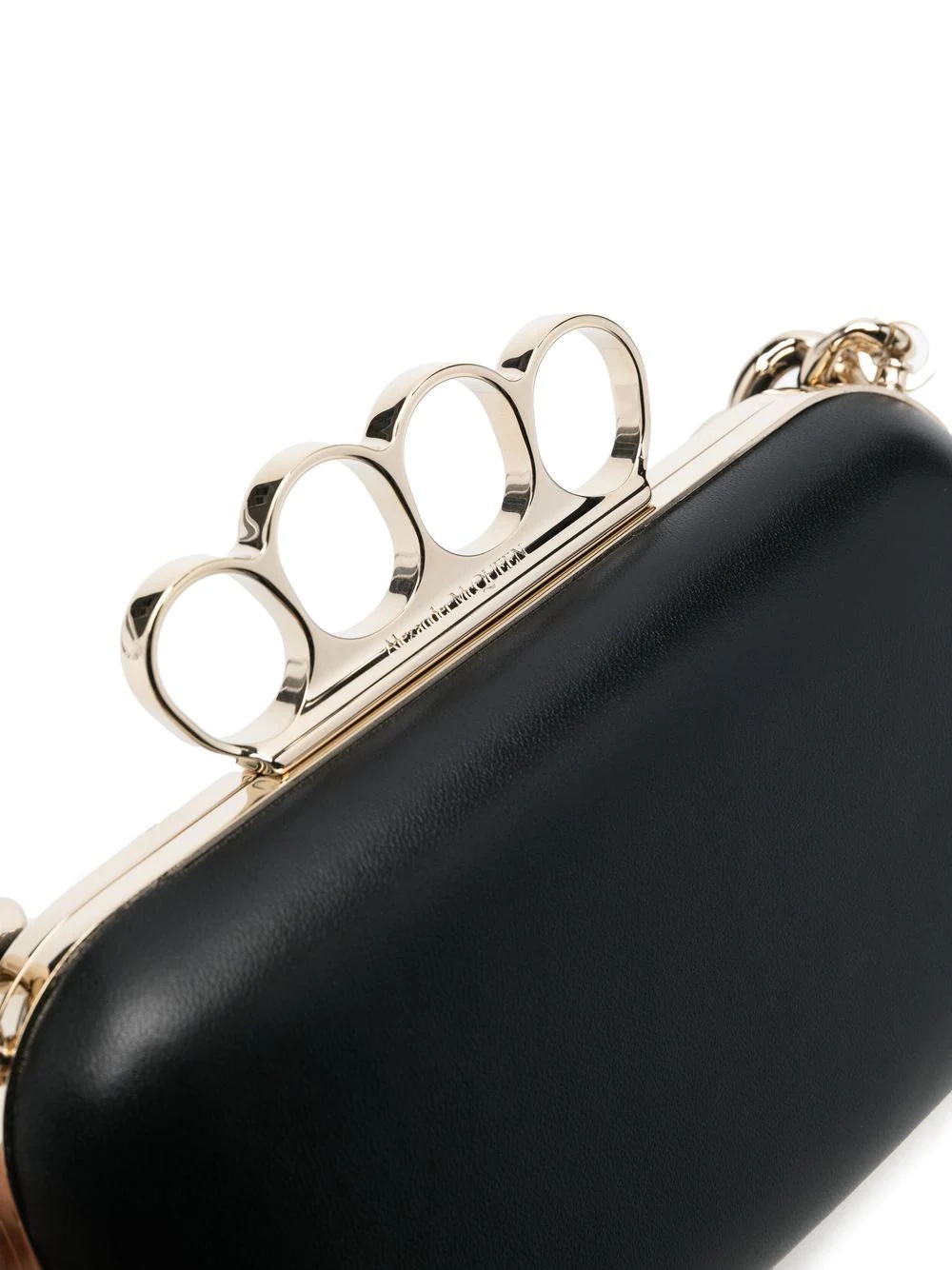 leather chain-link clutch-bag - 4