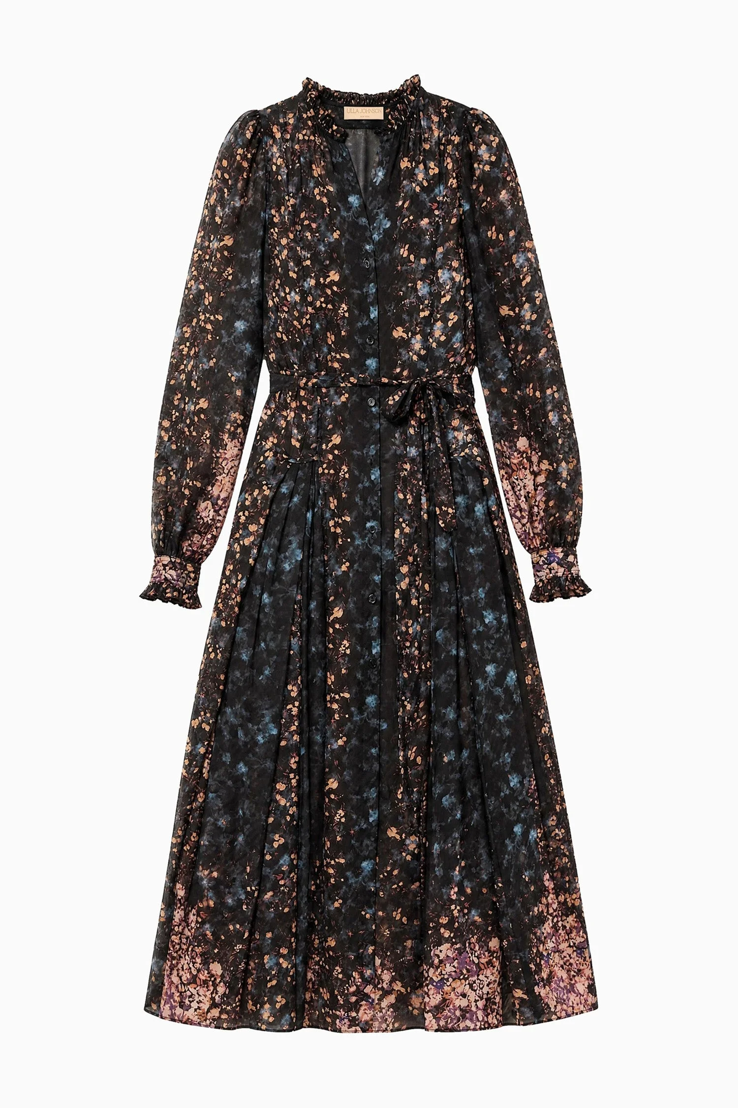 Tessa Long Sleeve Silk Dress - 1