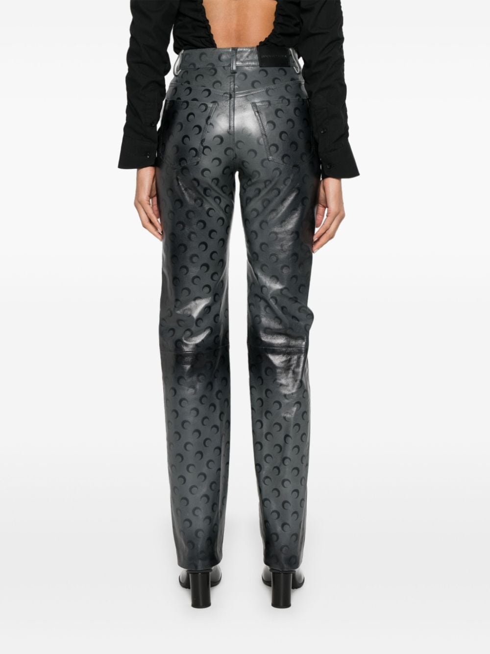 Moonogram straight-leg trousers - 4