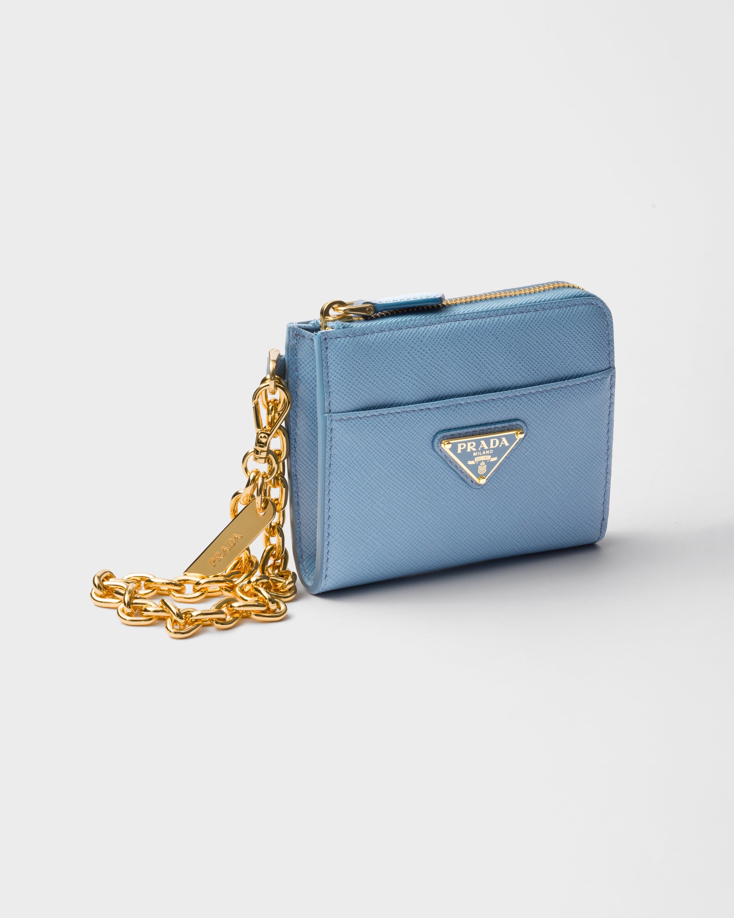 Small Saffiano leather zipper wallet - 4