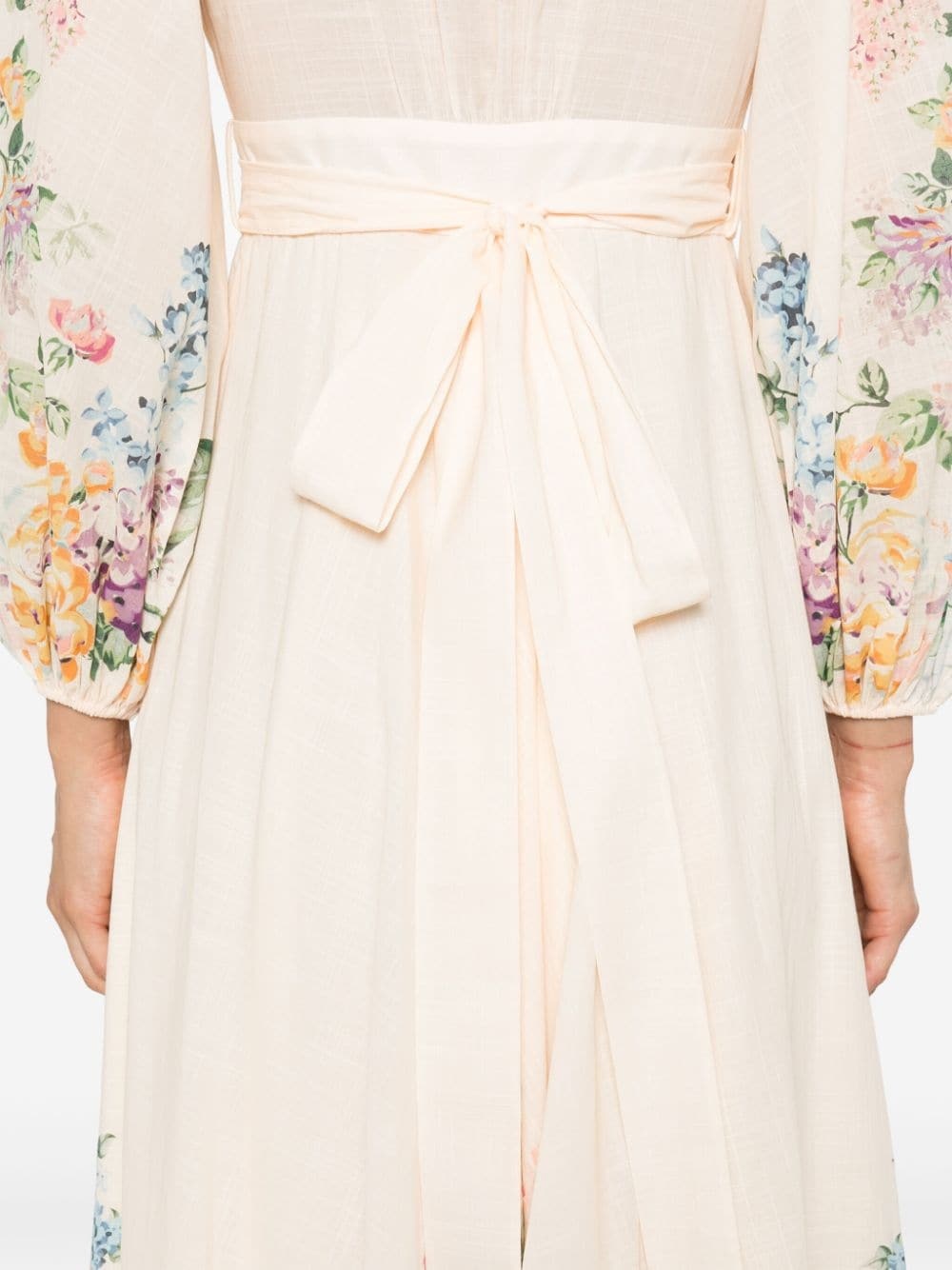 パーティードレス ZIMMERMANN halliday midi wrap dress with pockets 1408DSS241 Zimmermann HALLIDAY MIDI WRAP DRESS WITH POCKETS