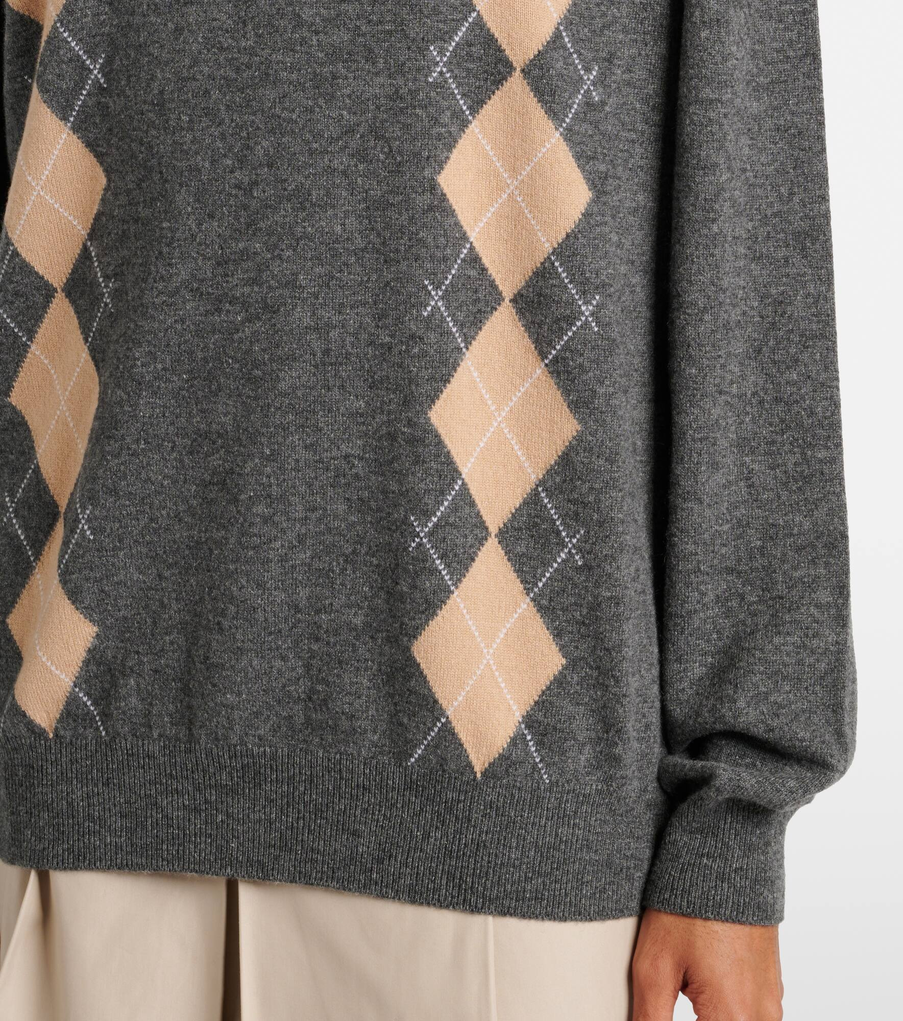 Argyle cashmere sweater - 4