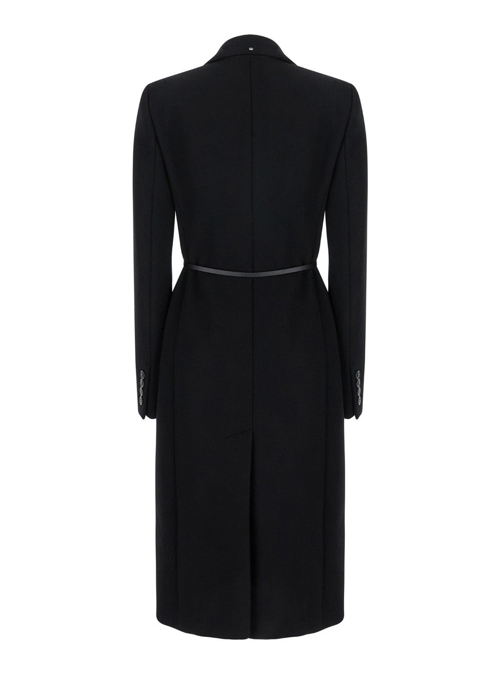 Sportmax Women 'Ghia' Black Double-Breasted Coat With Peak Revers In Wool And Cashmere Woman - 2