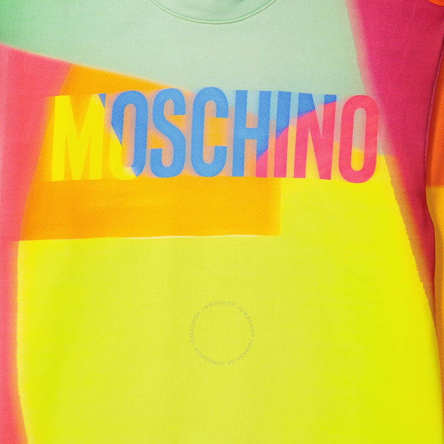 Moschino Projection Print Logo Colorblock Sweatshirt - 7