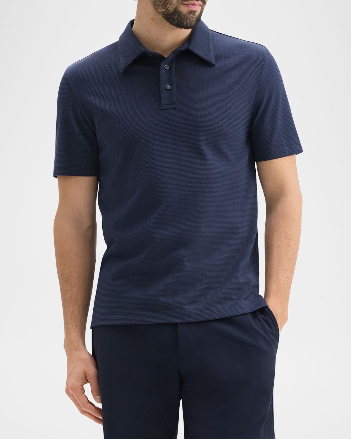 Men's Striped Cotton-Blend Polo Shirt - 4
