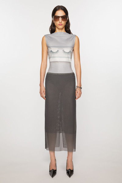 Acne Studios Mesh skirt - Anthracite grey outlook