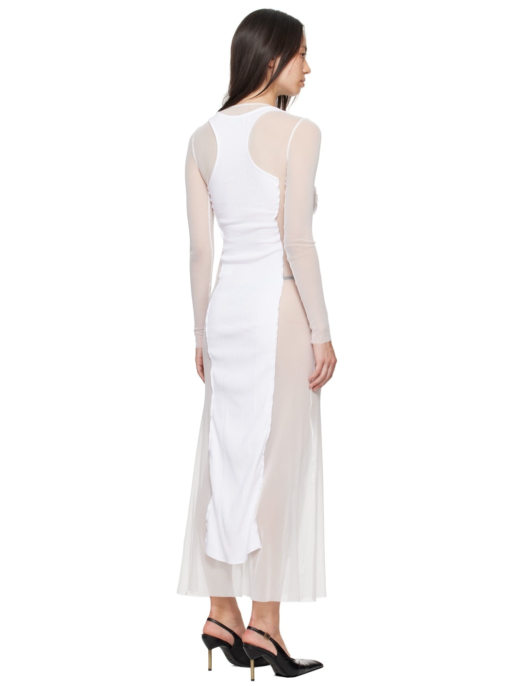 White 'The Long Petit Grand' Maxi Dress - 3