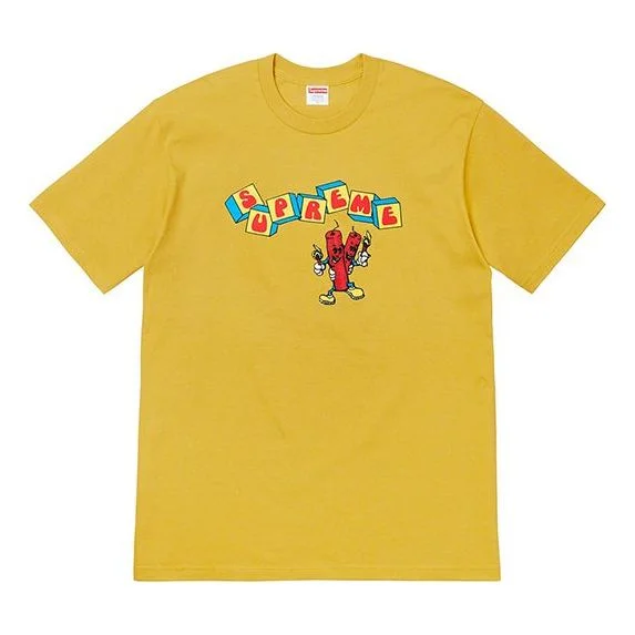 Supreme SS19 Dynamite Tee Printing Short Sleeve Unisex Yellow SUP-SS19-10491 - 1
