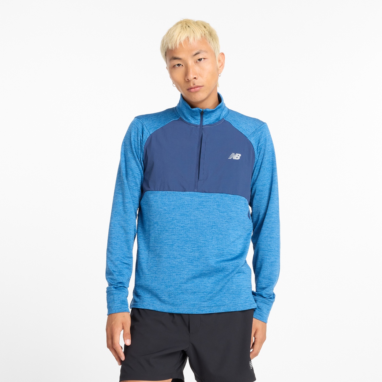 New Balance Mens New Balance Athletics Heat Grid 1/2 Zip - 1
