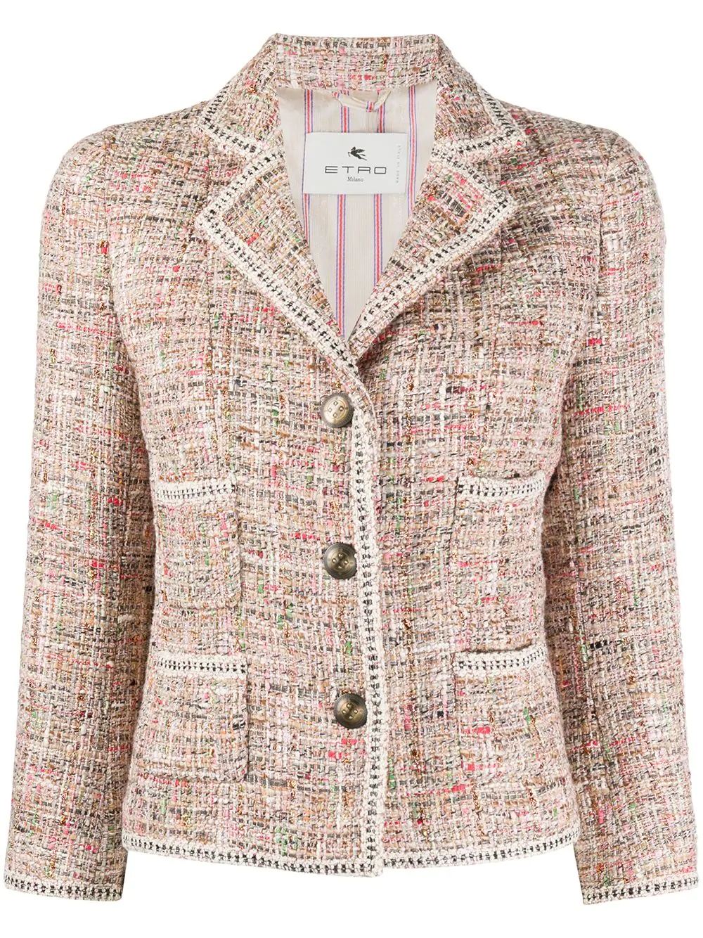 bouclé tailored jacket - 1