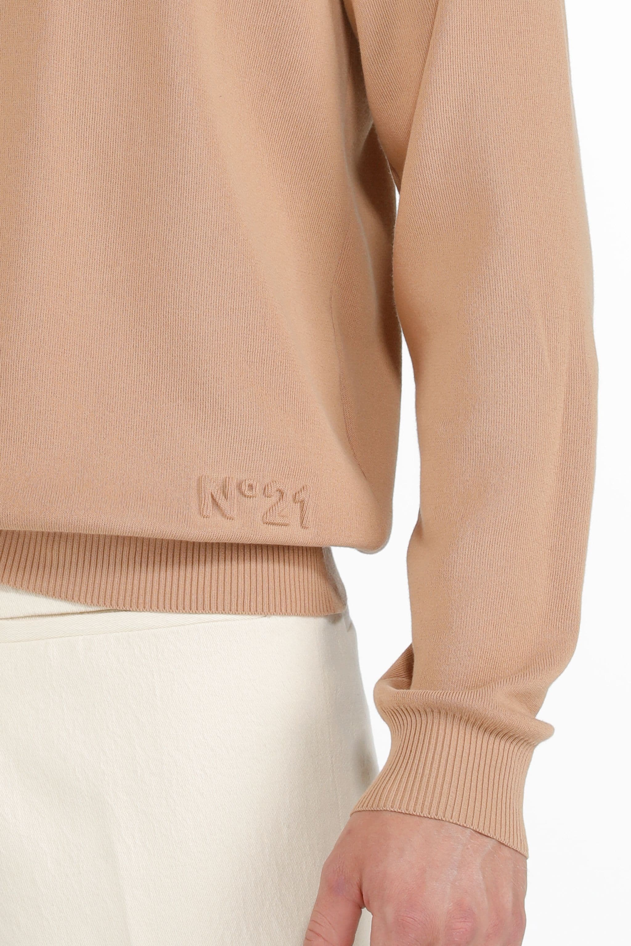 LOGO-EMBOSSED COTTON SWEATER - 5