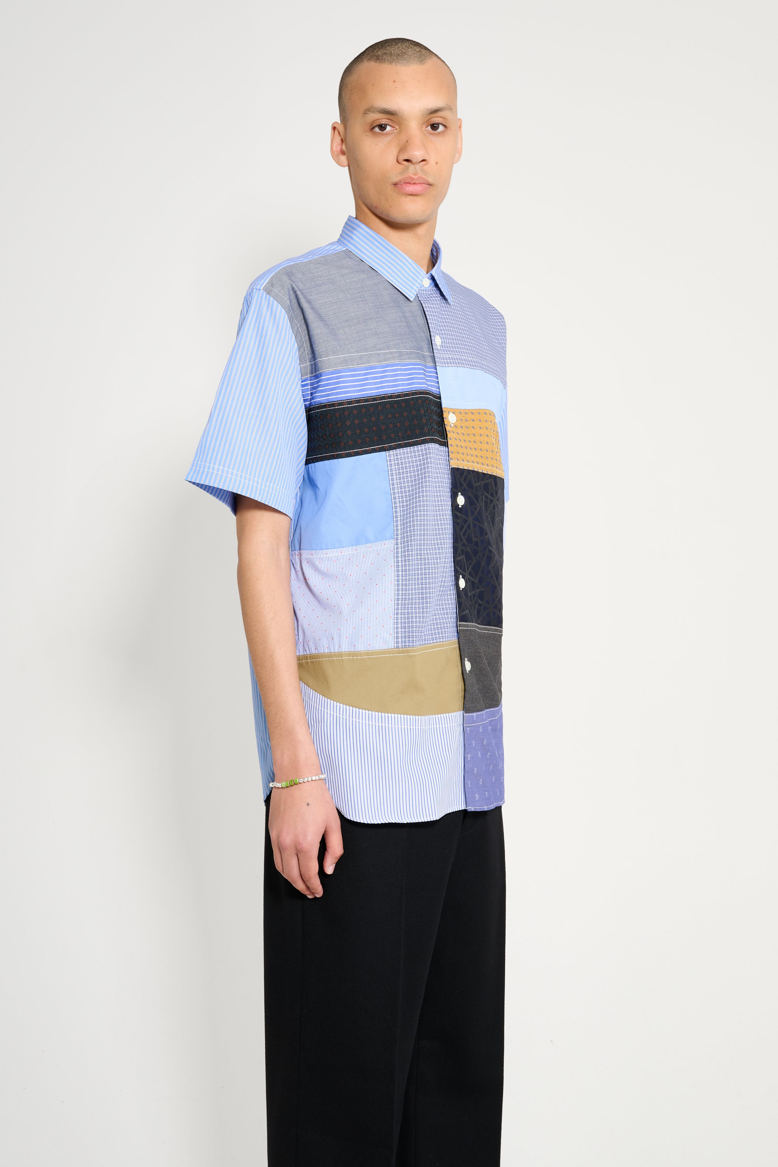 JUNYA WATANABE MAN SHIRT SAX / WHITE / NAVY - 4