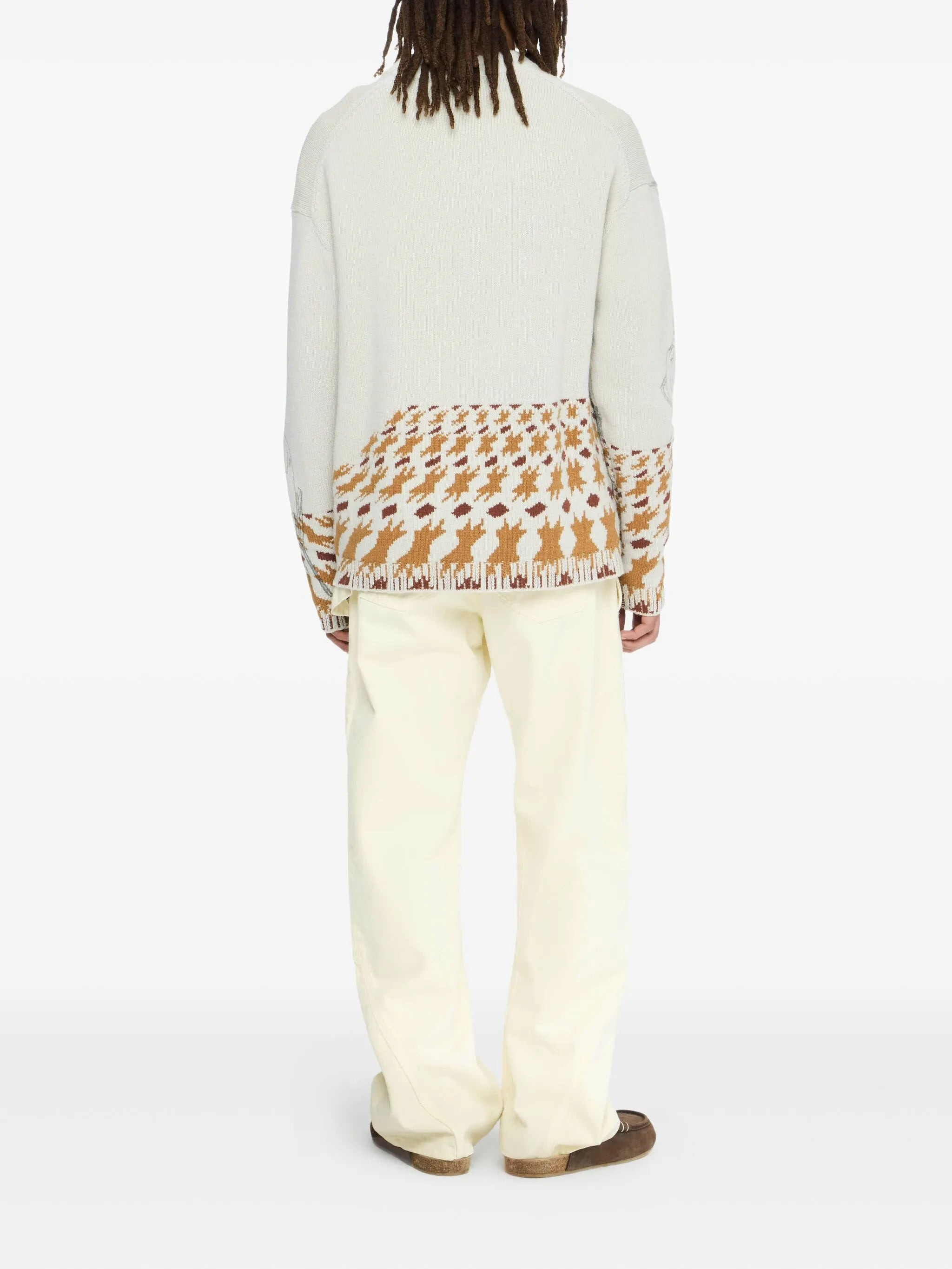 Jw Anderson Graphic-houndstooth Sweater - 2