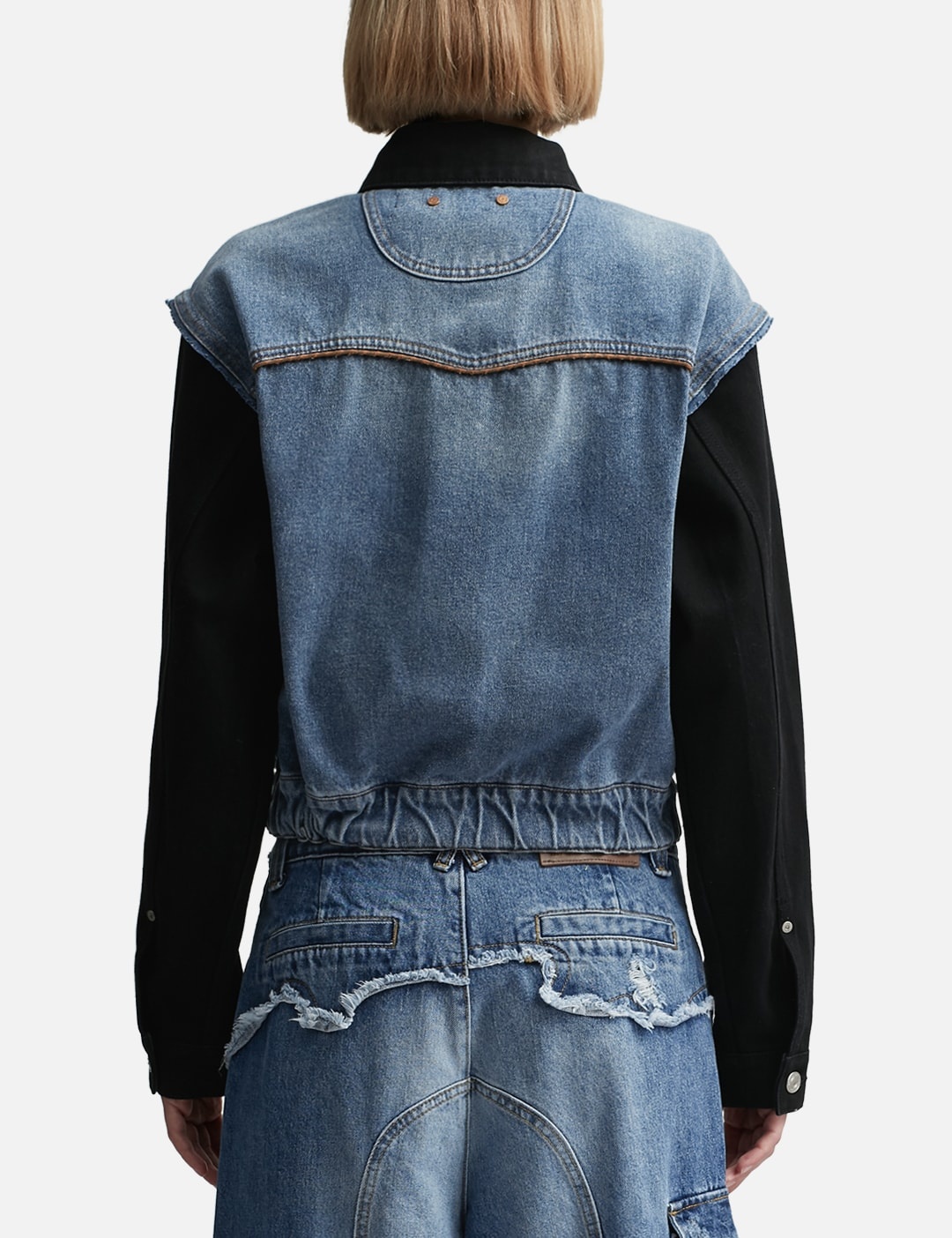 JAMIE COATED DENIM BOMBER JACKET - 3