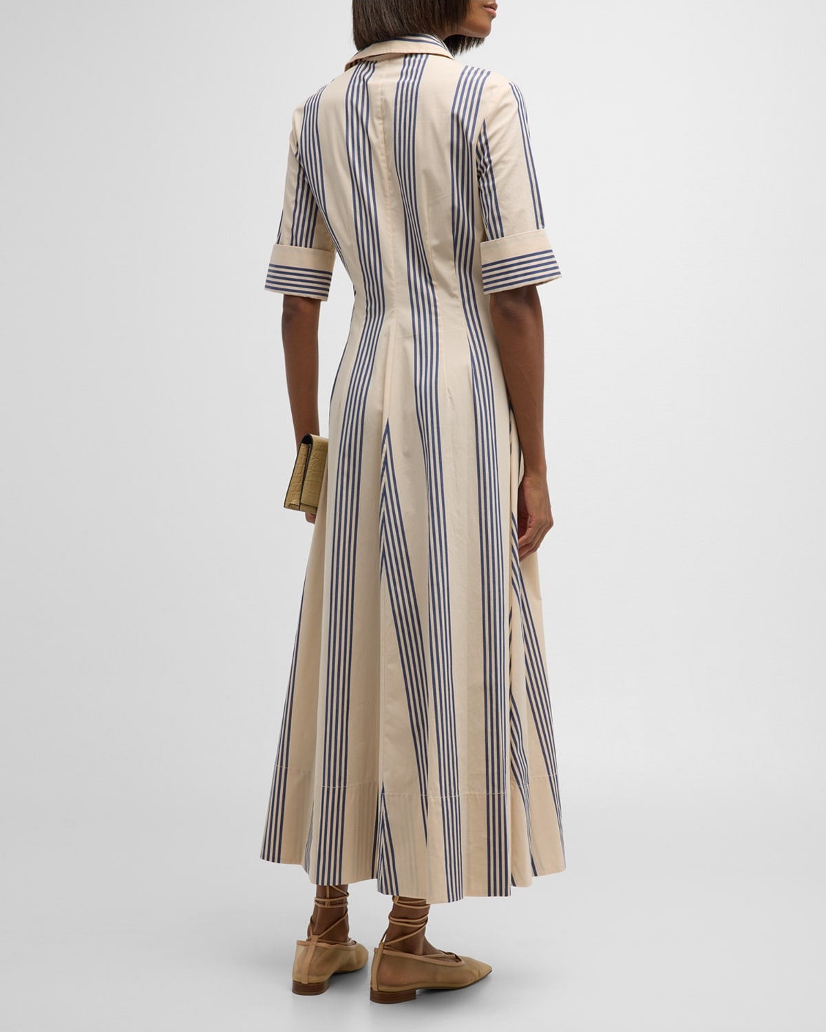 Joan Cotton Poplin Stripe Maxi Dress - 6