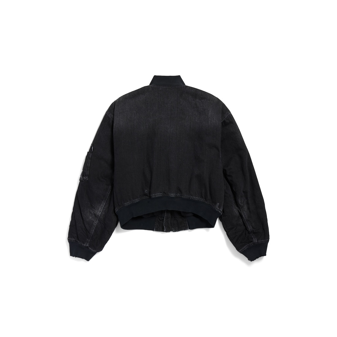 Men's Standard Denim Bomber in Black - 5