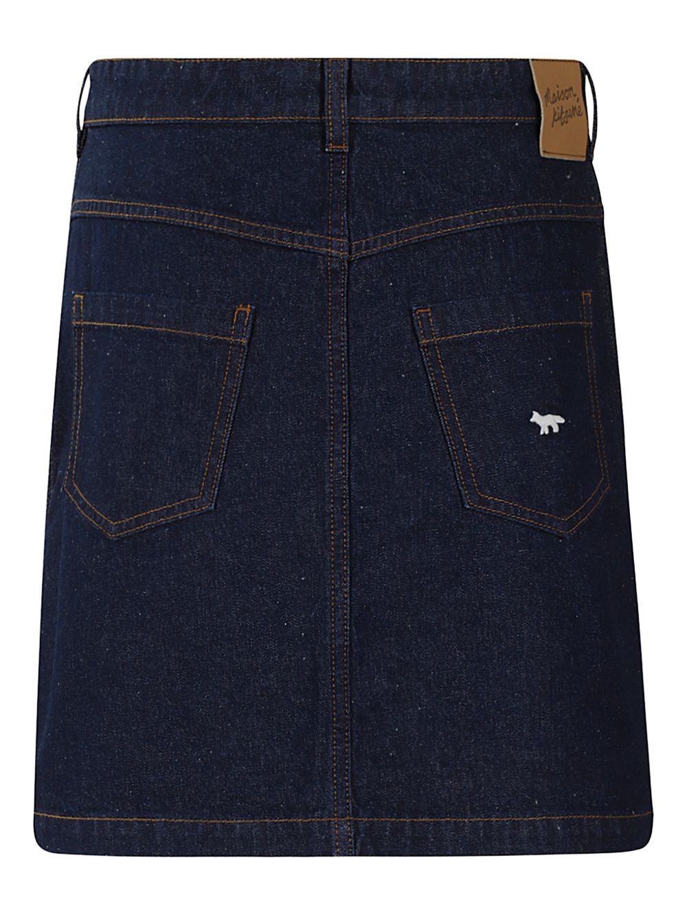 button-up denim mini skirt - 2