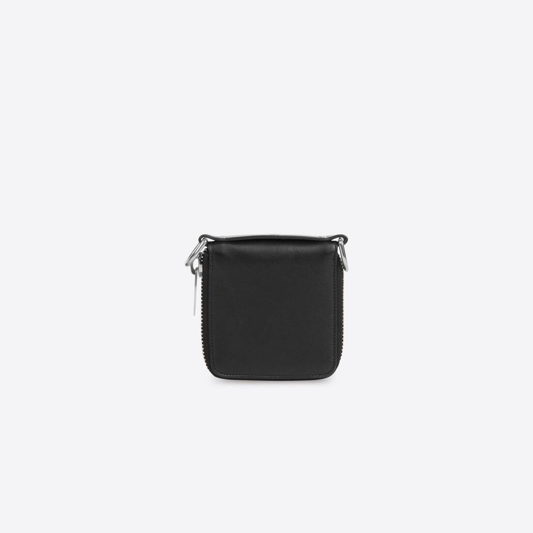 Men's Bondage Zip Around Square Wallet in Black - 2