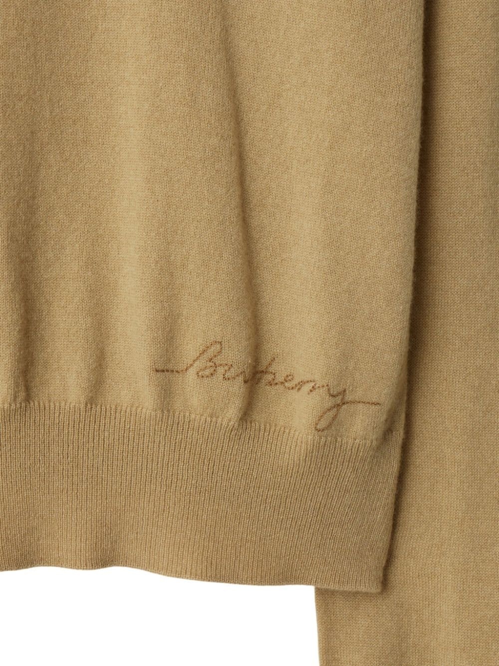 logo-embroidered cashmere jumper - 2