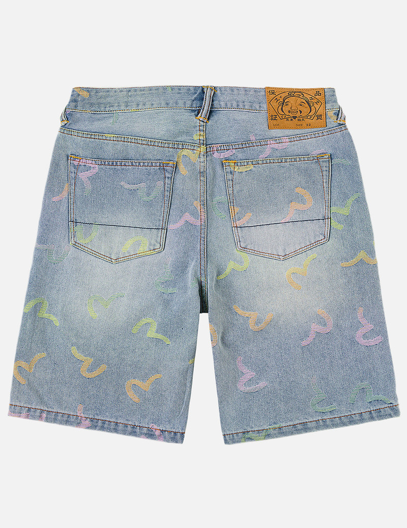 All-over Seagull Jacquard Denim Shorts 3