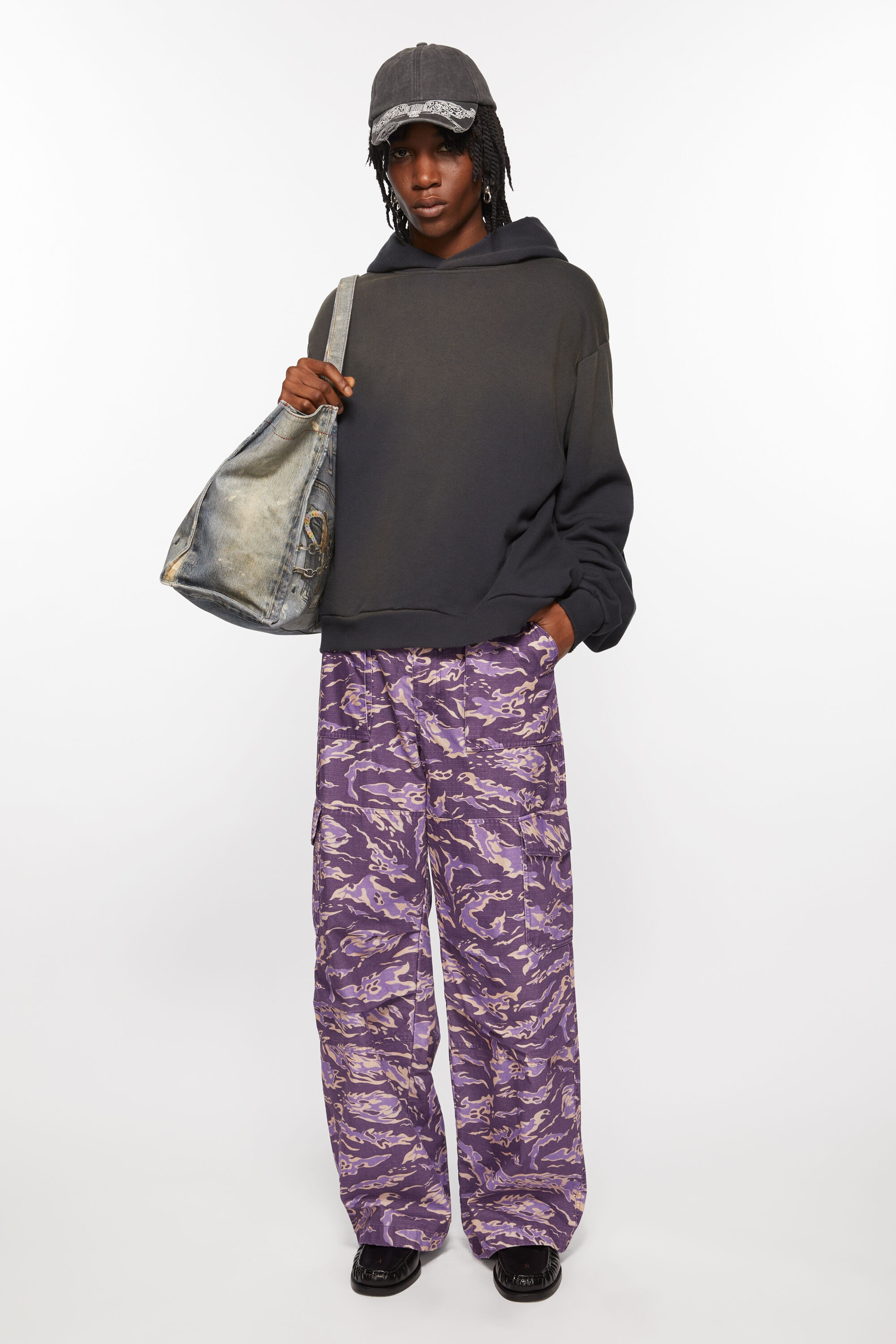 Cargo print trousers - Purple multi - 4