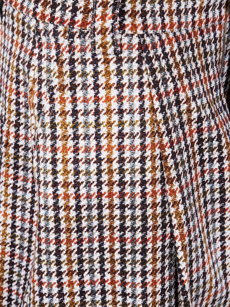 houndstooth-pattern pleated trousers 3