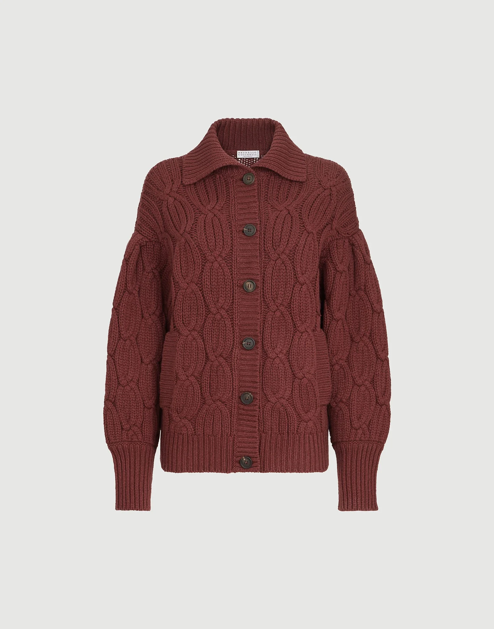Cashmere feather yarn heritage cable cardigan - 1