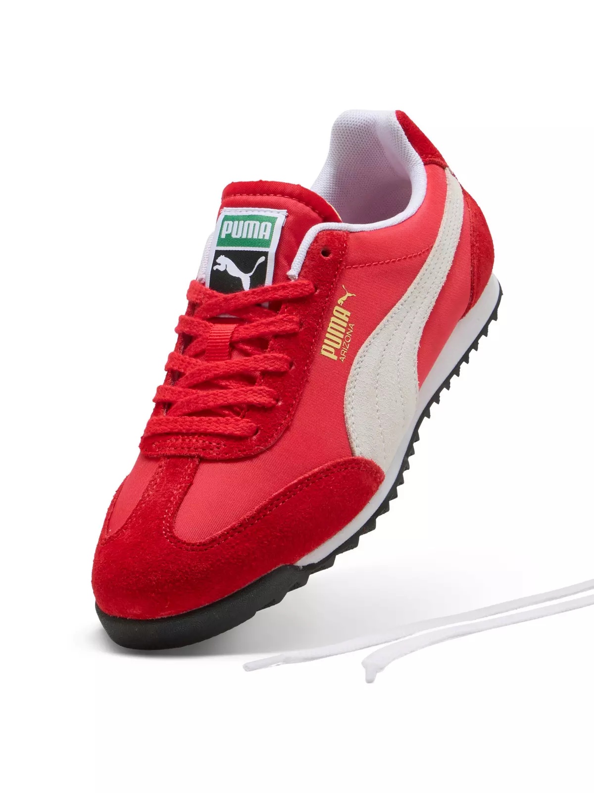 PUMA Arizona Nylon "For All Time Red/PUMA White/PUMA Gold" Women's Shoe - 5