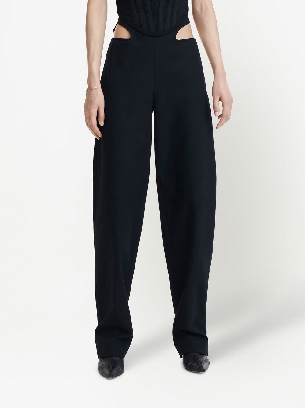 Y-Front buckle straight trousers - 4