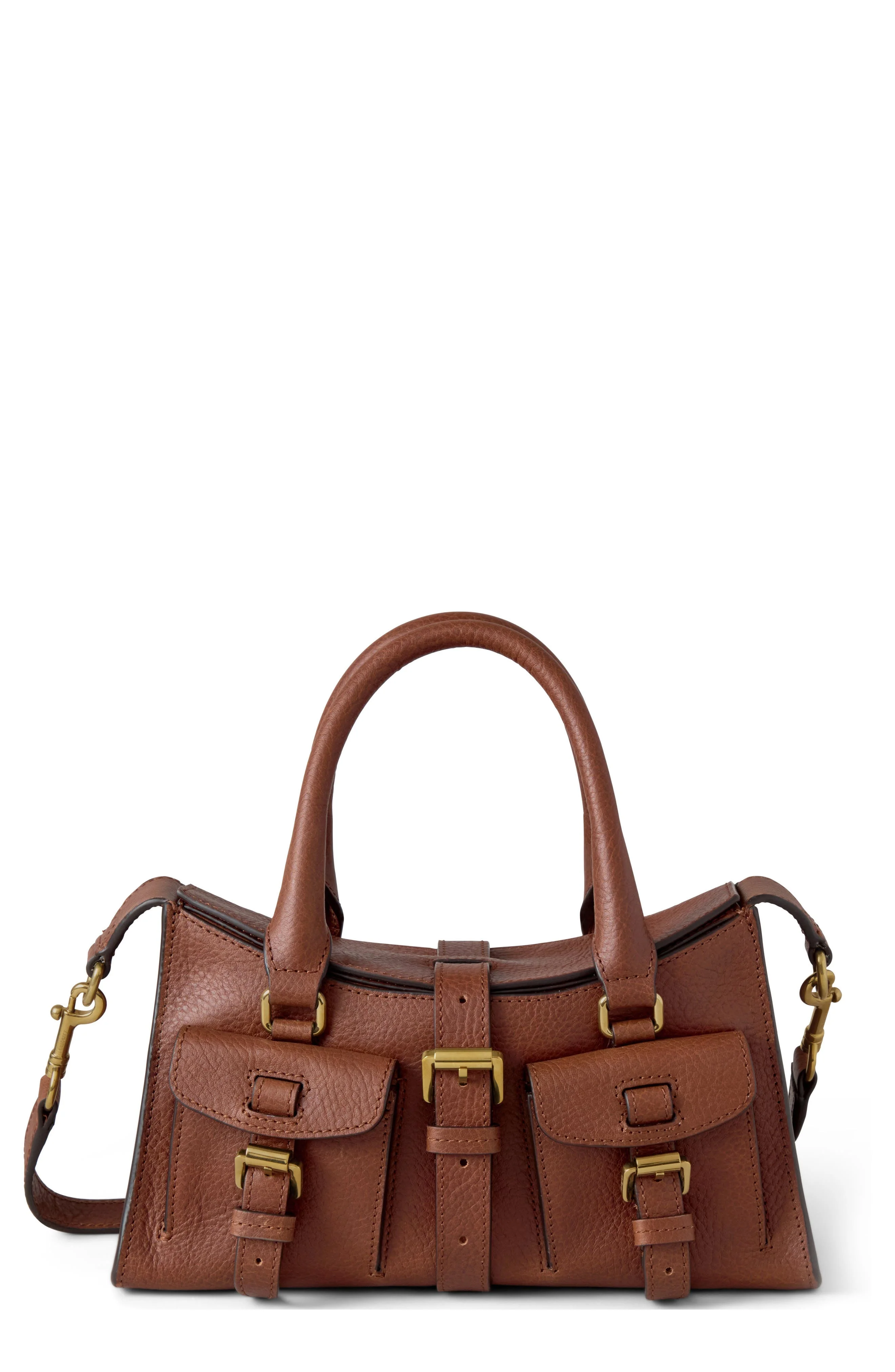 Mulberry Mini Roxanne Revived Grained Leather Crossbody Bag in Oak at Nordstrom - 1