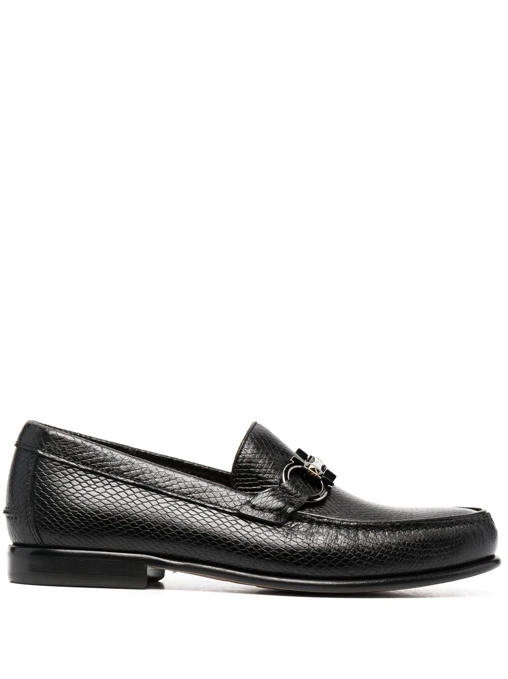 snakeskin-effect slip-on loafers - 1