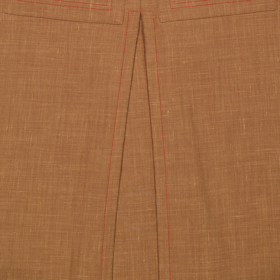 Burberry Ladies Topstitch Detail Wool-blend A-line Skirt - 7