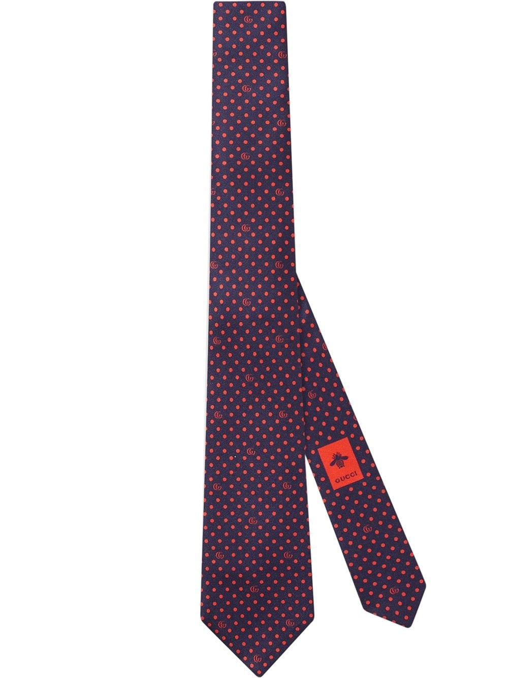 dot print silk tie - 1