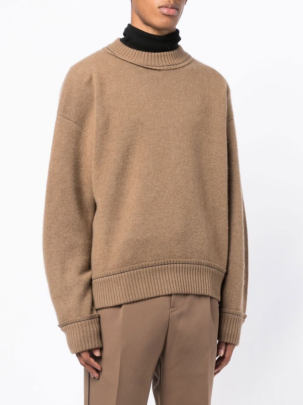 crew-neck logo-plaque jumper - 3