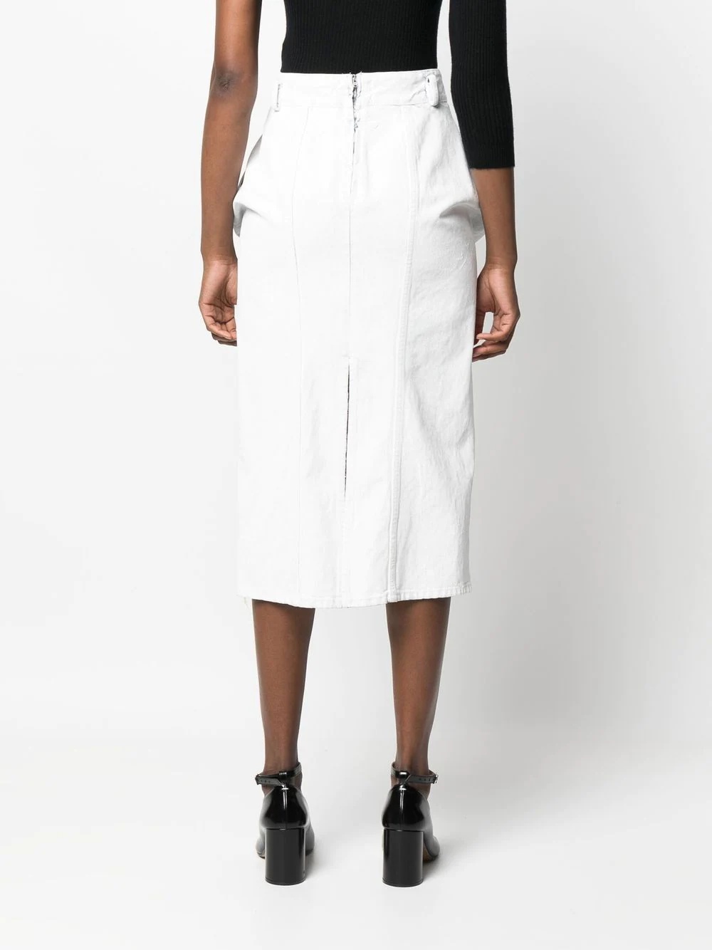 high-waisted midi-skirt - 4