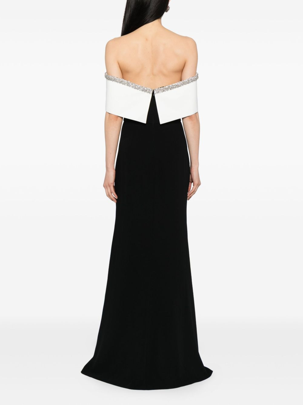 off-shoulder embroidered dress - 4