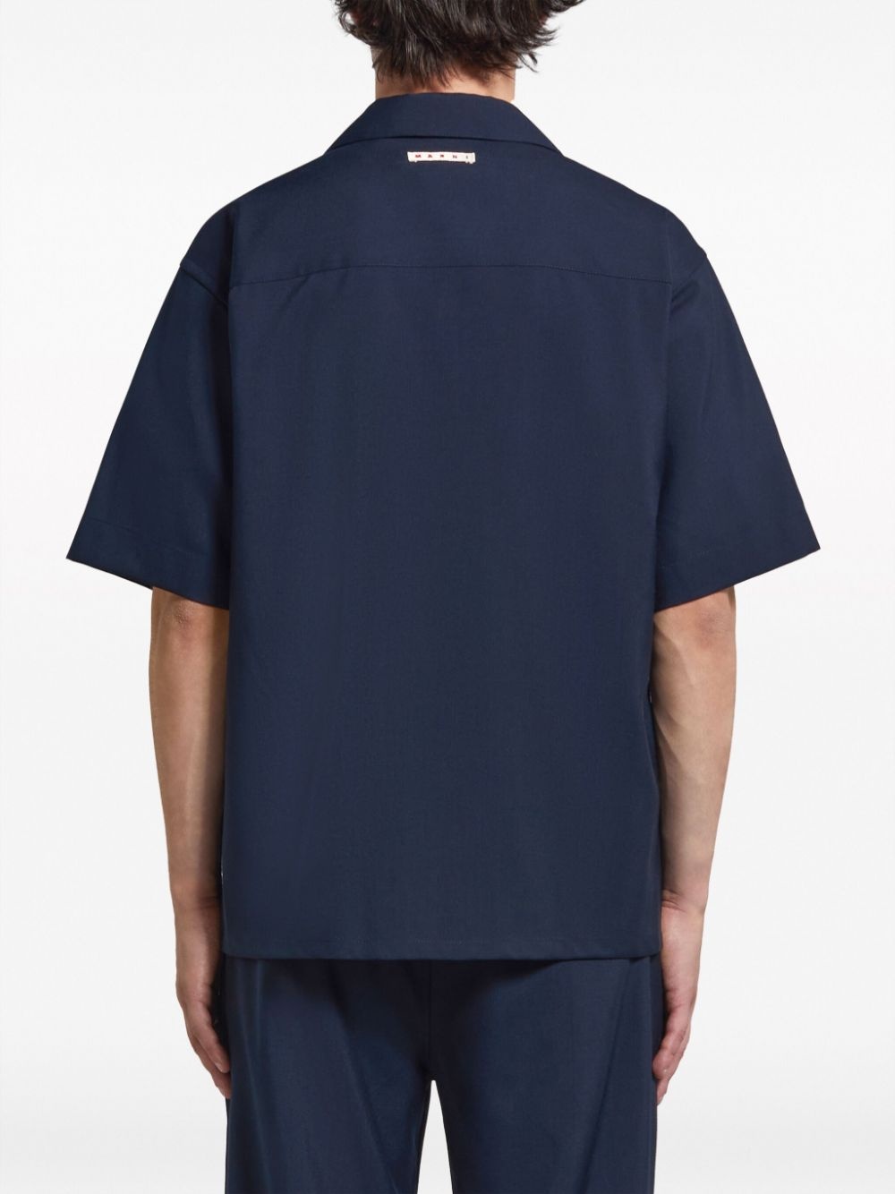 camp-collar virgin wool shirt - 4