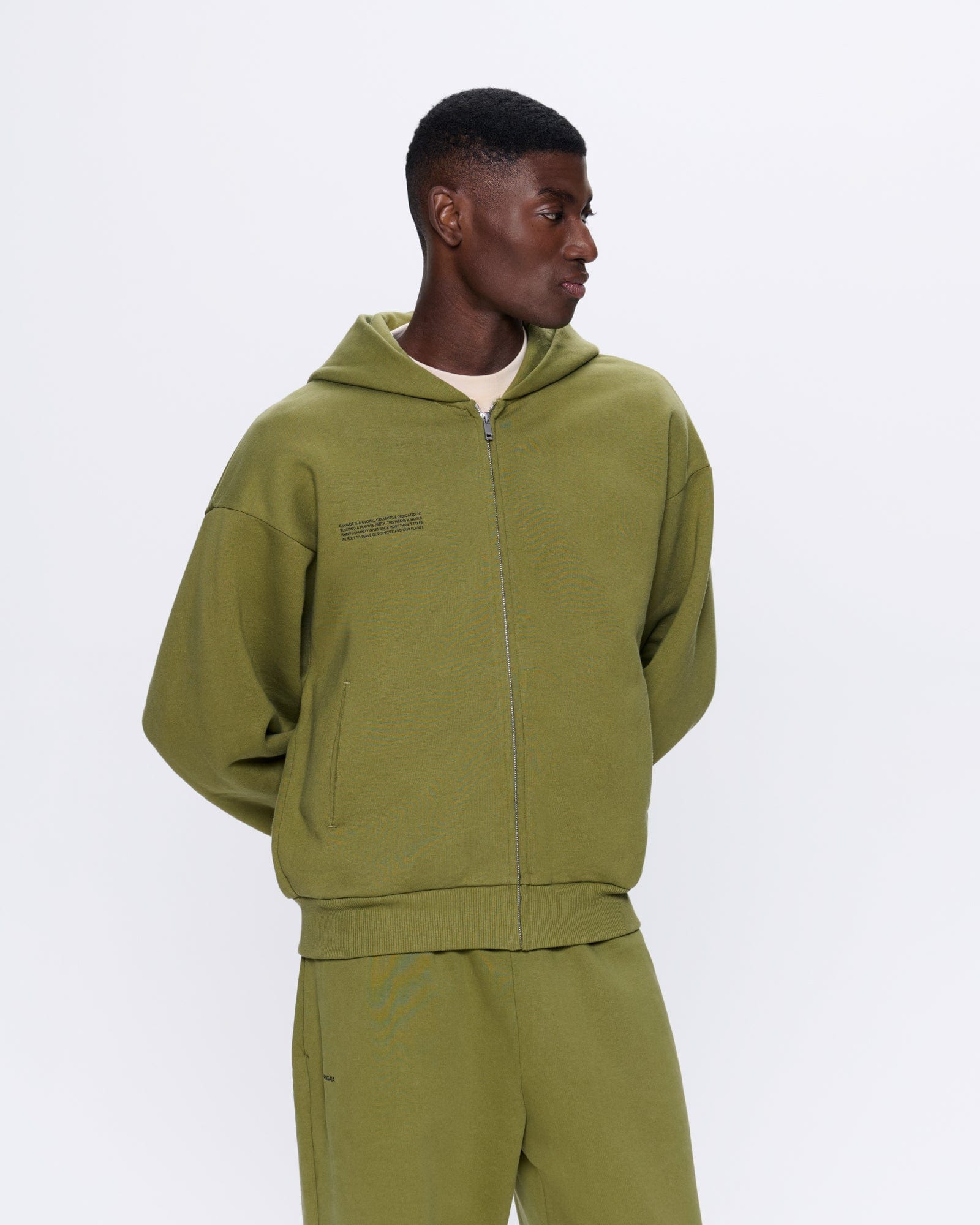 Mens DNA Heavyweight Zipped Hoodie - Highland Green - 2