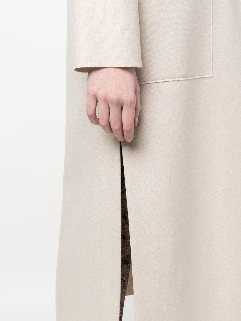 side slit trenchcoat - 5