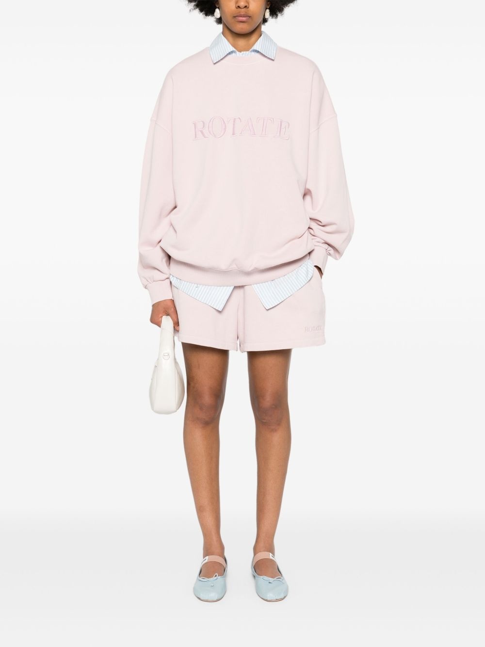 logo-embroidered track shorts - 2