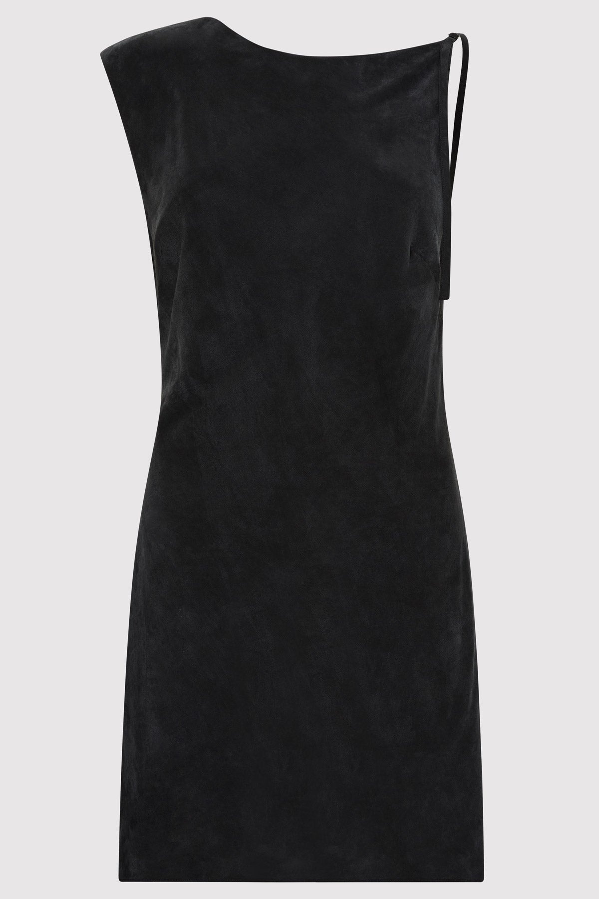 Sophia Drape Mini Dress - Washed Black - 1
