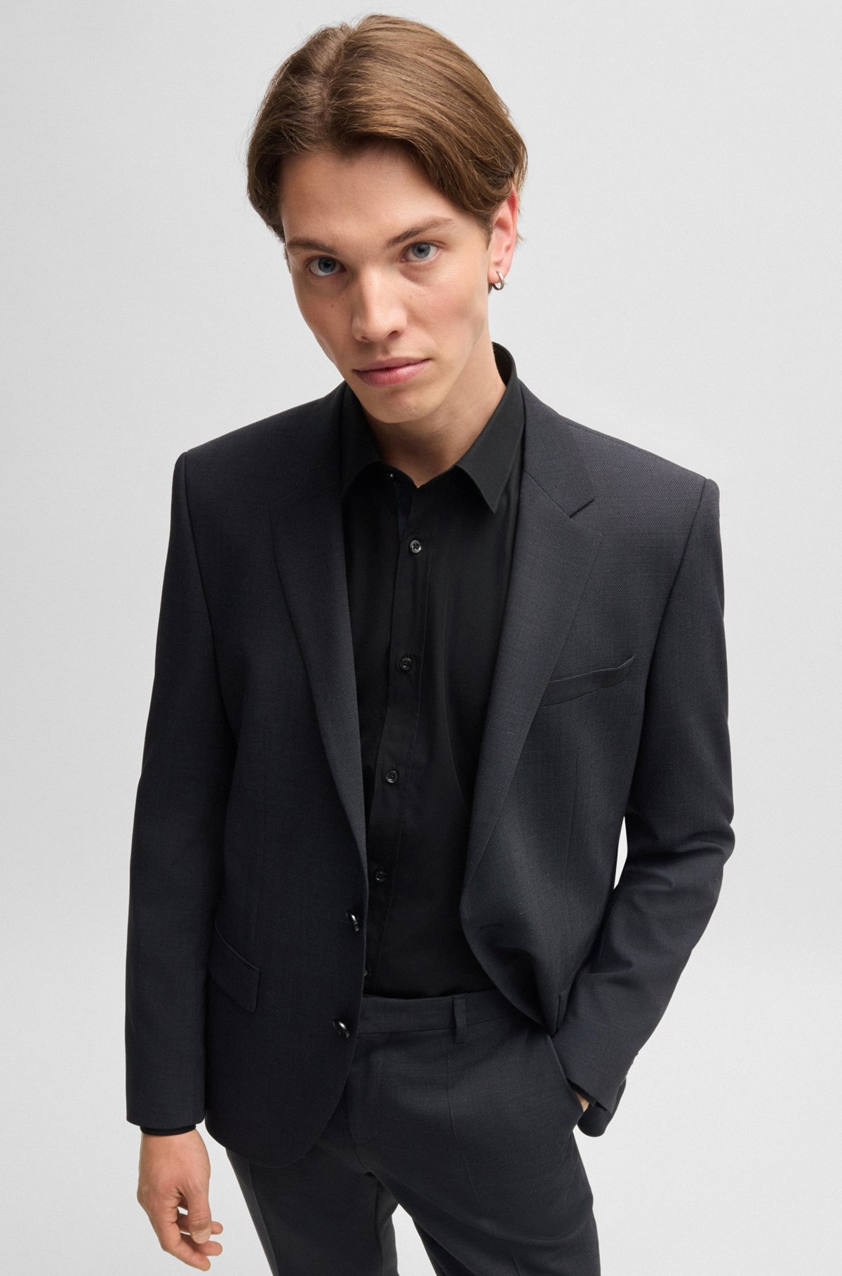 EXTRA-SLIM-FIT SHIRT IN EASY-IRON COTTON POPLIN - 6