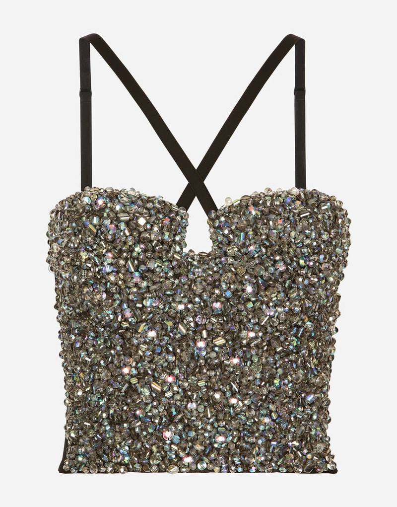 Corset top with rhinestone embellishment 1