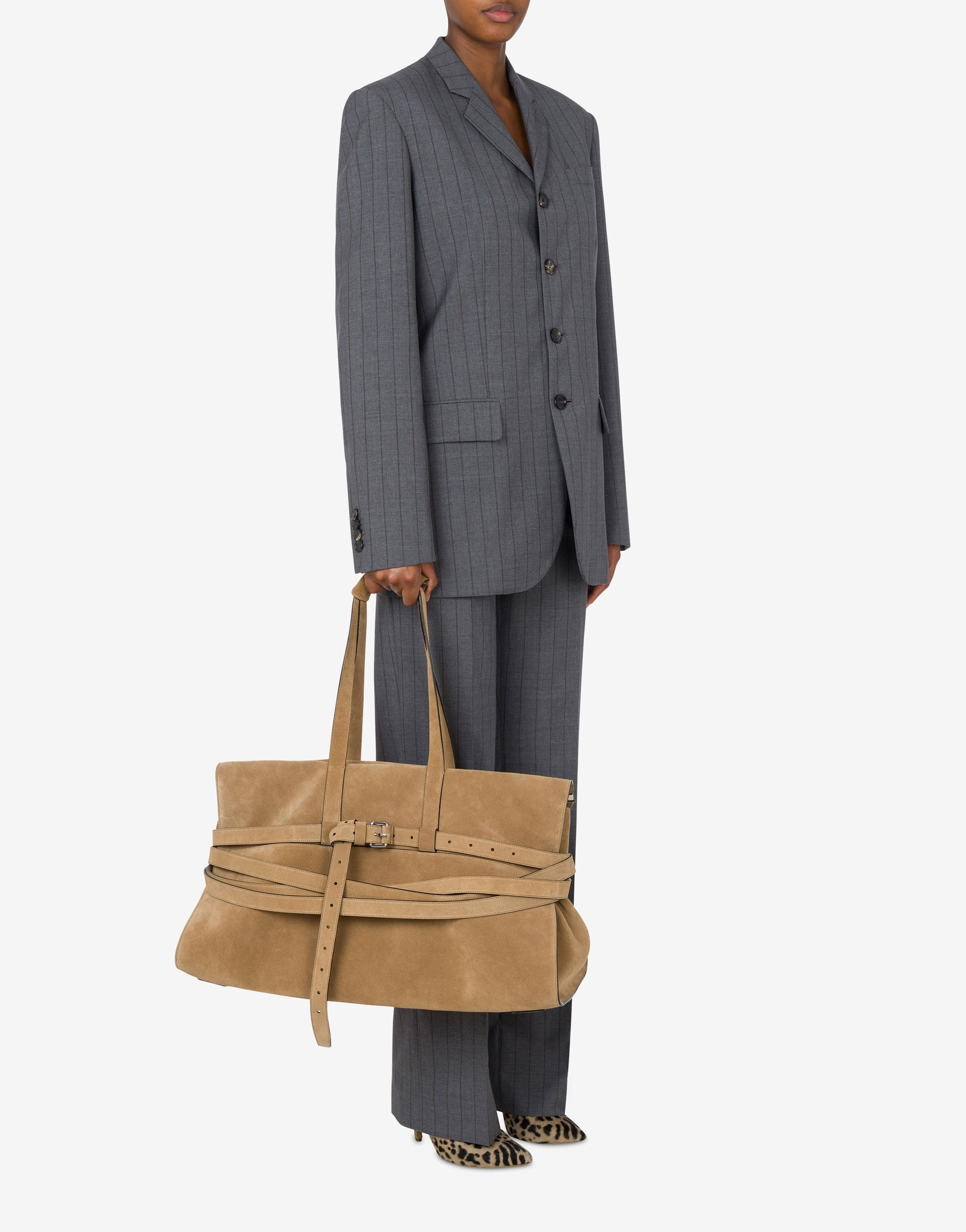 MOSCHINO TIE ME BOSTON BAG - 4