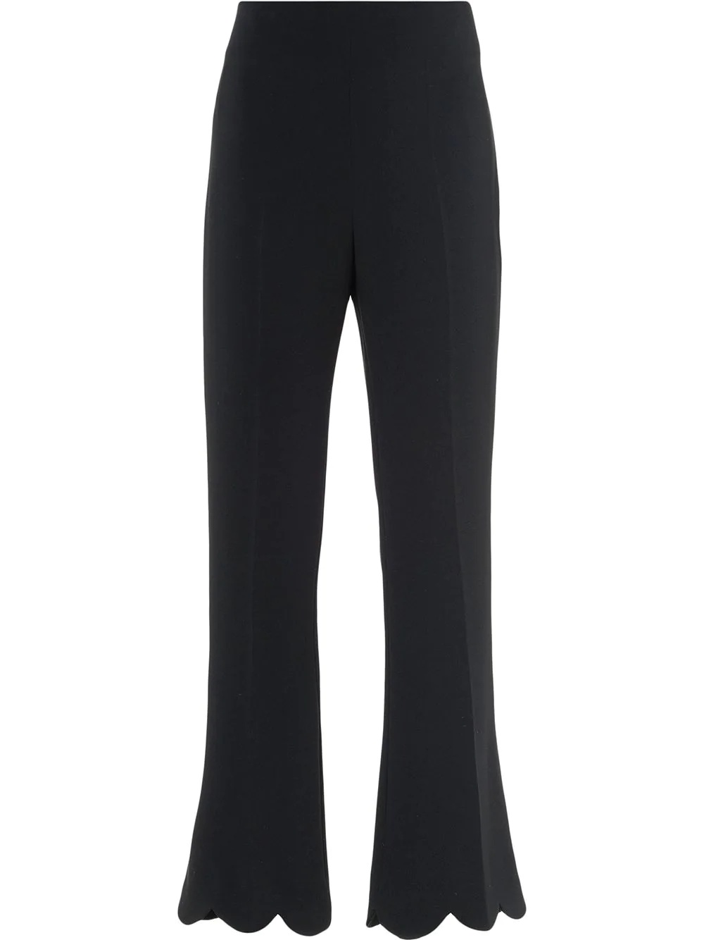 faille cady scallop-hem trousers - 1