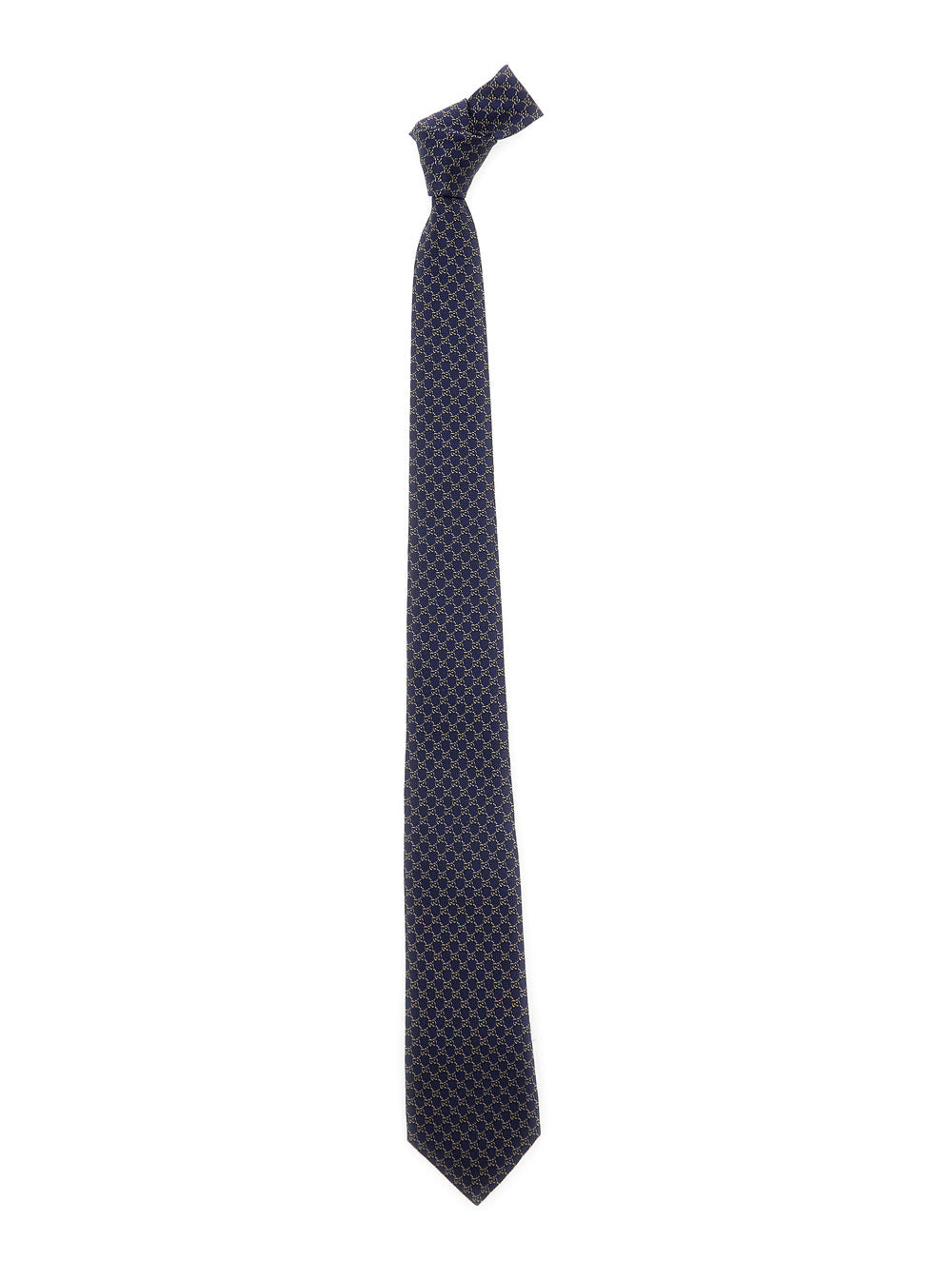 Gucci Men Blue Tie With All-Over Gg Motif In Silk Man - 1